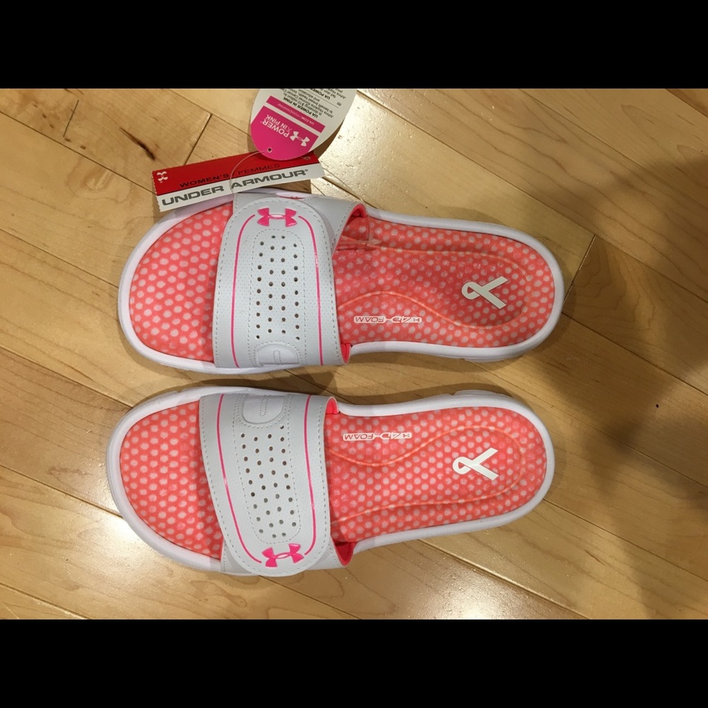 Under armor flip flops